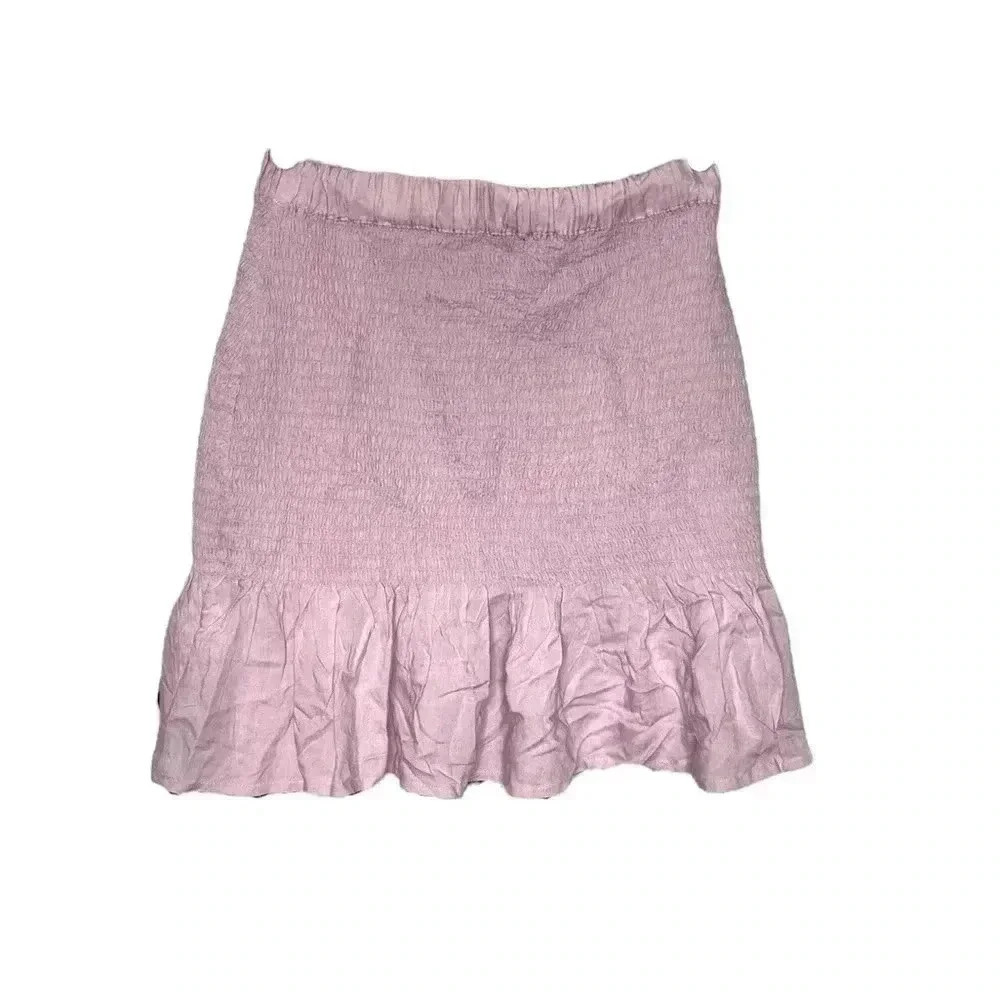 Pretty Little Thing Smock Ruffled Frill Hem Mini Skirt